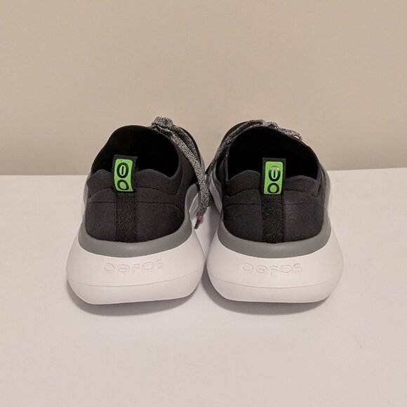 Oofos Oomy Stride Sneakers, Black White, Size 8 - Picture 4 of 10